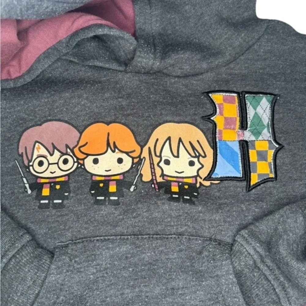 Harry Potter Hoodie Toddler 18M Grey‎ Good Chibi Harry Ron Hermione Hogwarts